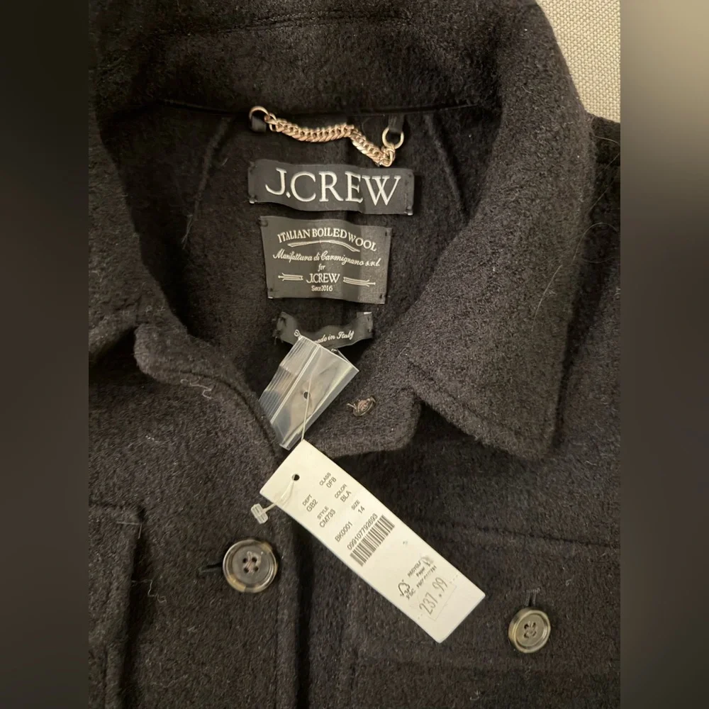 J CREW SIZE 14 Lady jacket in Italian boiled wool‎ Cm733